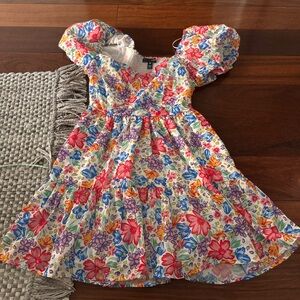 Aqua Multicolor Floral Dress